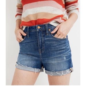 Madewell High-Rise Denim Shorts Glenoaks Wash 28